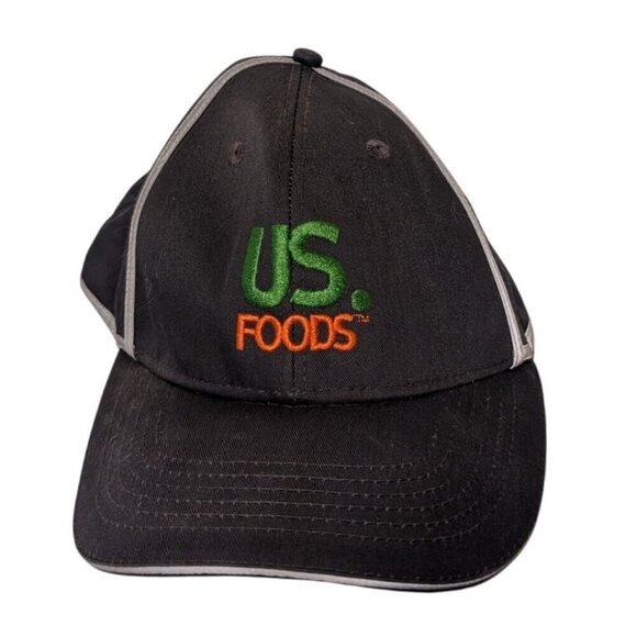 US Foods Black Baseball Cap Adjustable Fit Polyester Cotton - Picture 1 of 3